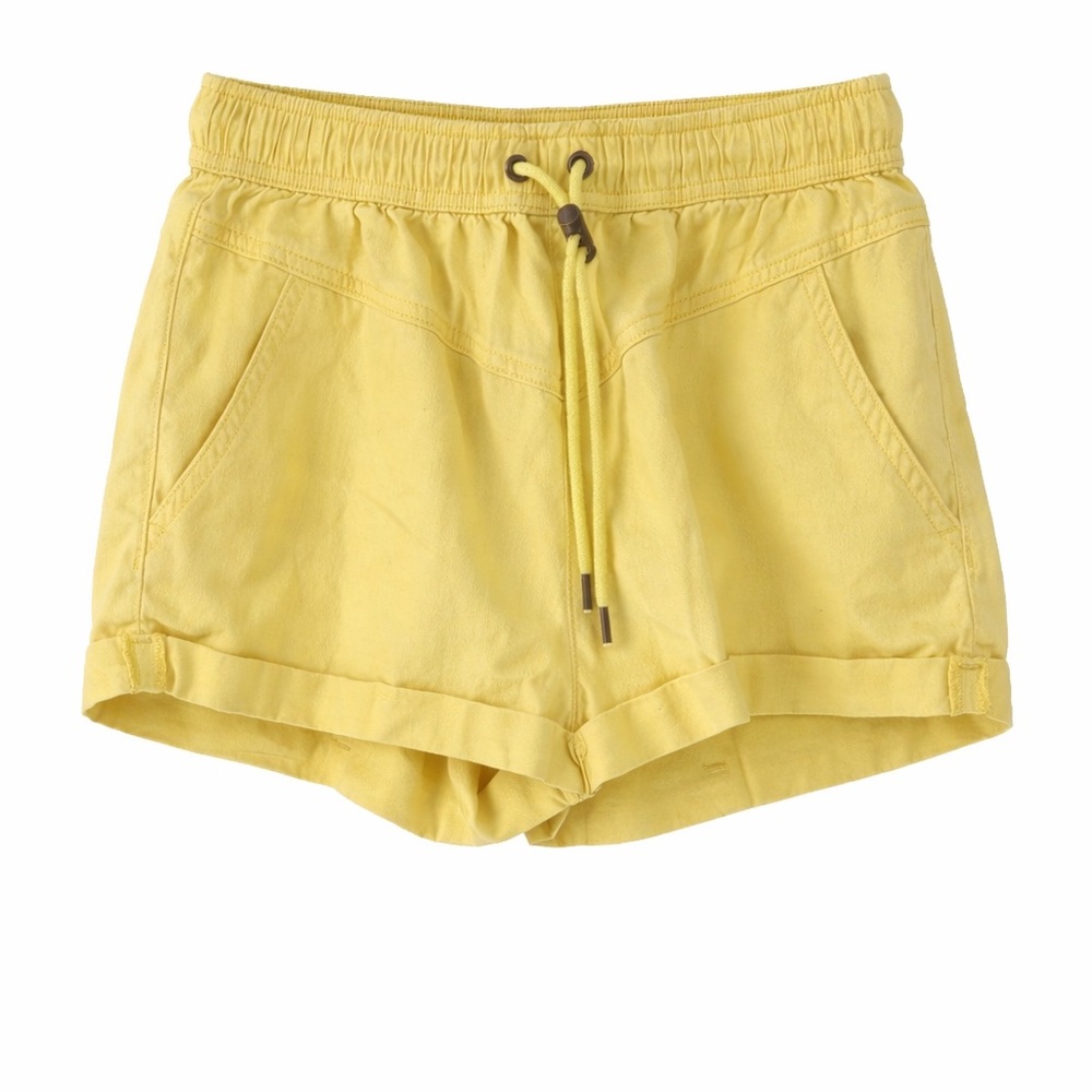 Volcom Women's Drawstring Bright Yellow Shorts